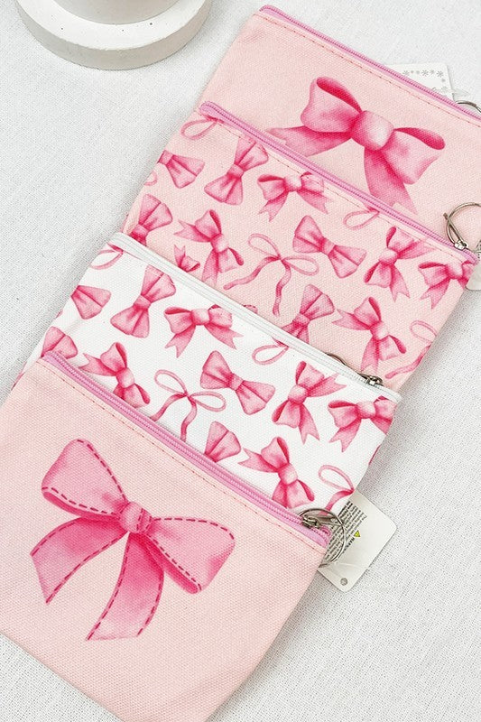Pink Bow Pouch